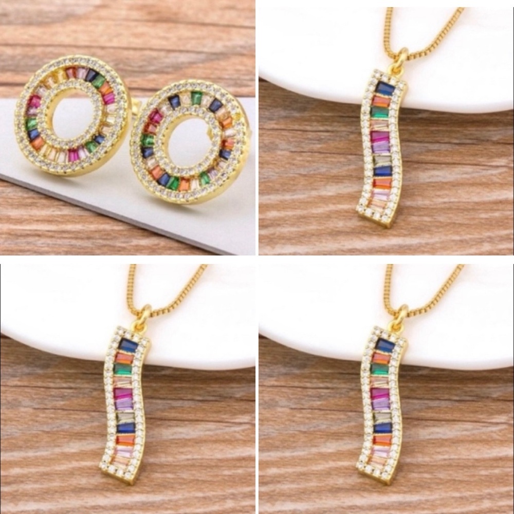 Multicolor Gold Jewelry Set